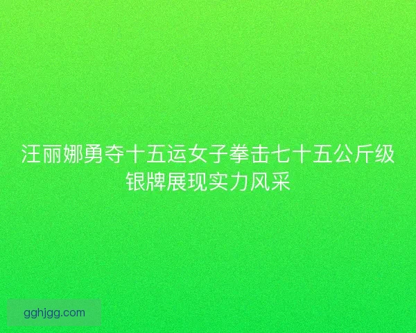 汪丽娜勇夺十五运女子拳击七十五公斤级银牌展现实力风采