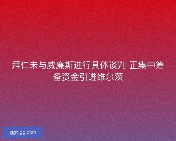 拜仁未与威廉斯进行具体谈判 正集中筹备资金引进维尔茨 拜仁未与威廉斯进行具体谈判 正集中筹备资金引进维尔茨